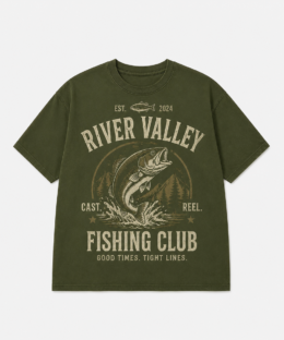 River Valley Fishing Club - Camiseta Oversize