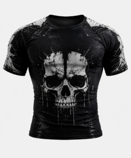 Calavera Gótica Deportiva - Camiseta de Compresión Skull Shadow